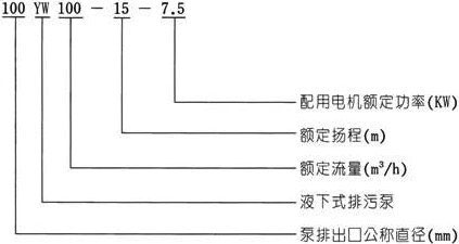 YW型液下排污泵型号意义